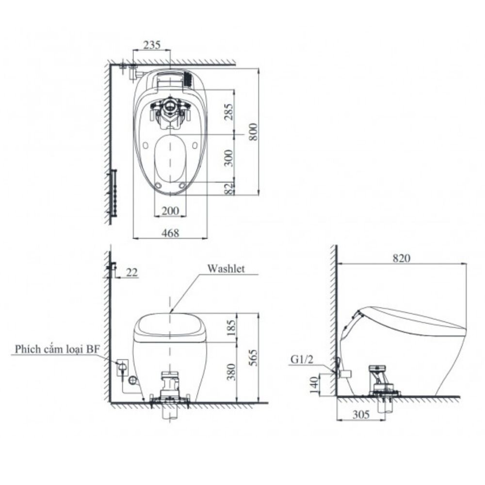 Bồn cầu điện tử NEOREST NX I bảng điều khiển nickel mờ TOTO CS900KVT/T53P100VR