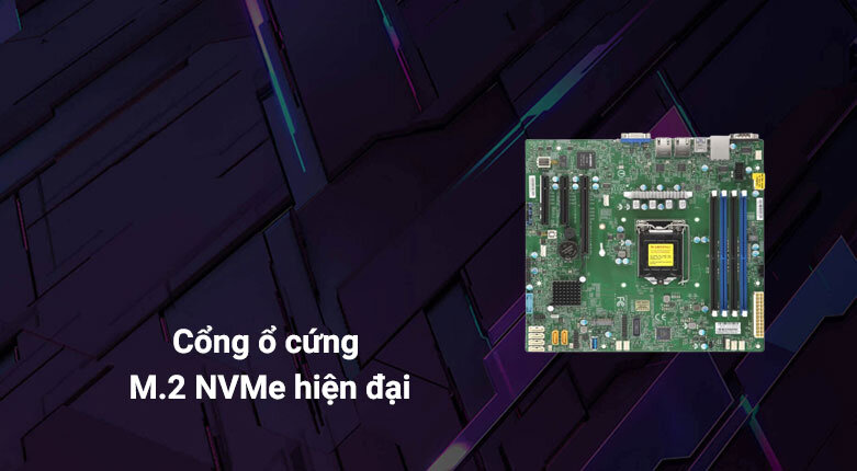 Bo mạch chủ Supermicro MBD-X11SCL-F-O (C242 Single LGA 1151) (MBD-X11SCL-005) |  cổng ổ cứng hiện đại