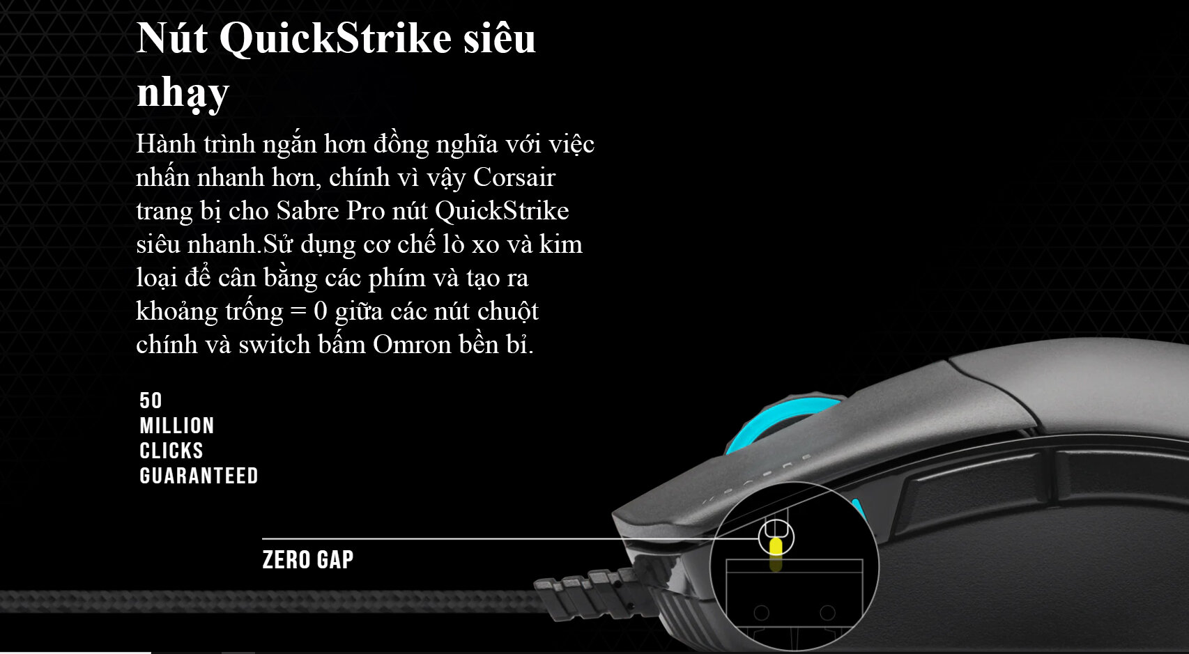 Chuột Corsair Sabre RGB Pro (USB/RGB/PMW3392/đen) (CH-9303111-AP) 6