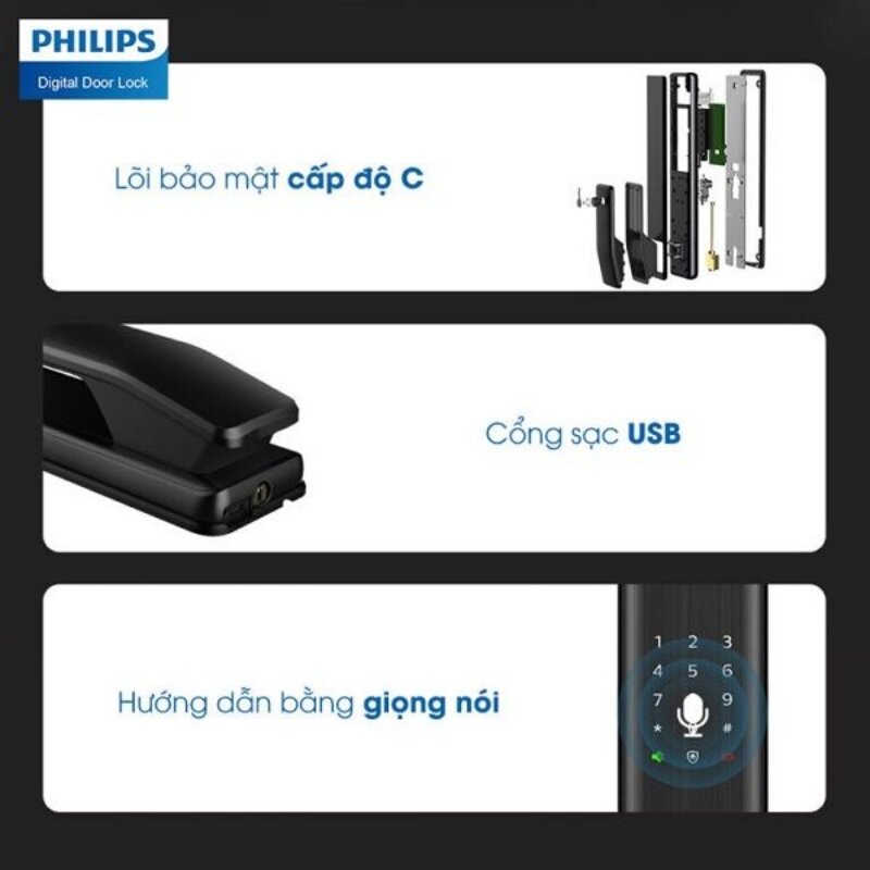 Khóa cửa vân tay Philips Alpha