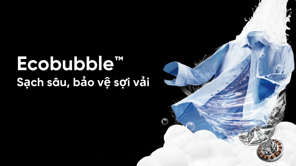 Bong bóng siêu mịn Ecobubble làm sạch sâu, chăm sóc tốt sợi vải