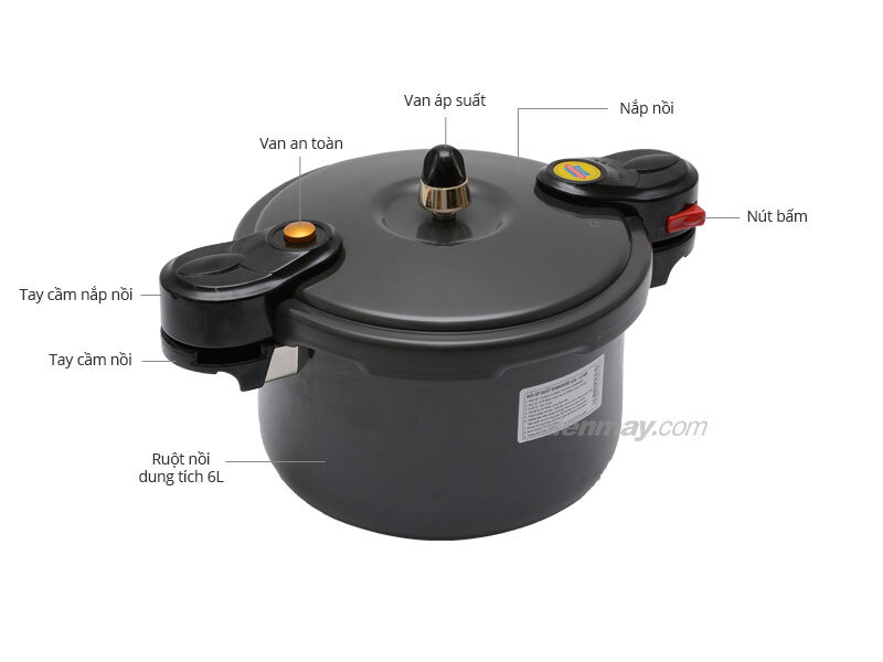 Nồi áp suất cơ Sunhouse LC600 6 lít Nồi áp suất cơ Sunhouse LC600 6 lít