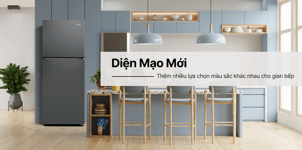 Tủ lạnh AQUA AQR-T220NE(HB) sở hữu thiết kế đơn giản 