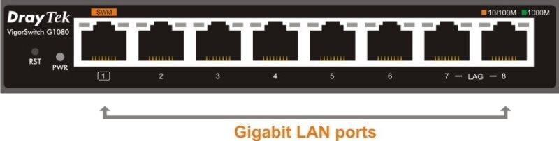 Switch DrayTek VigorSwitch G1080 8 port Gigabit