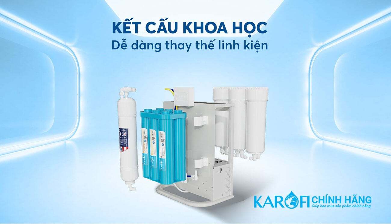 Máy lọc nước RO Karofi dễ dàng thay linh kiện Máy lọc nước RO Karofi