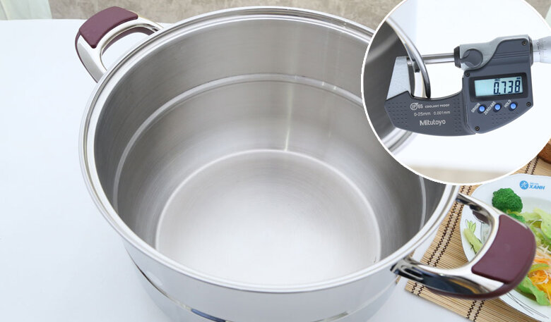 Bộ nồi xửng inox 3 đáy 32 cm Happycook ST32-2 Bộ nồi xửng inox 3 đáy 32 cm Happycook ST32-2