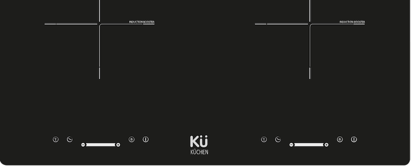 Bếp từ đôi Kuchen TRI271 thiết kế tối ưu hóa không gian (Ảnh: Kuchen).