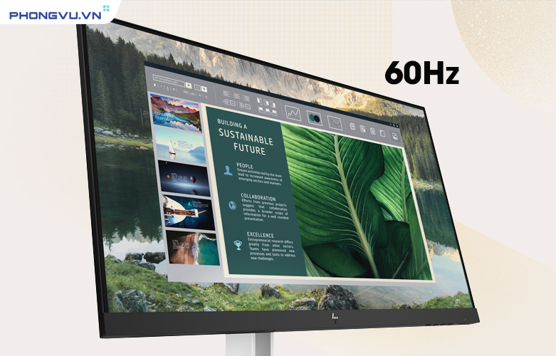 Màn hình HP E24u G4 189T0AA sở hữu công nghệ IPS hiện đại, tần số quét ổn định