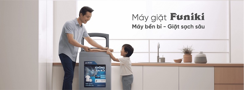 Máy giặt Funiki 8.5kg T685ABG 4 Máy giặt Funiki 8.5kg T685ABG tự vệ sinh lồng giặt