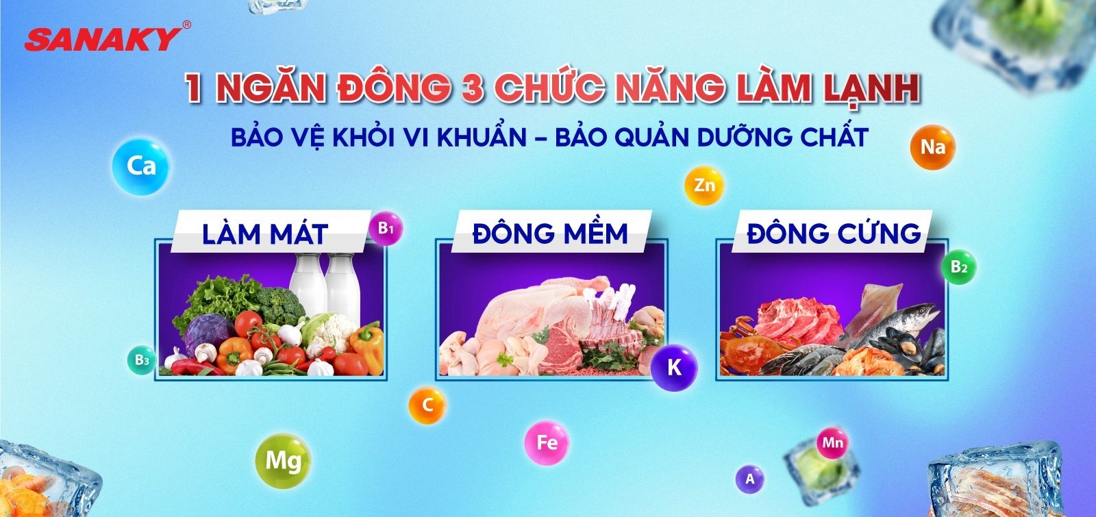 3 chế độ làm lạnh linh hoạt Sanaky VH-5699HY4K