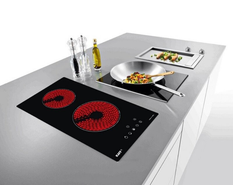 Bếp hồng ngoại domino âm 2 vùng nấu Kaff KF-330DC
