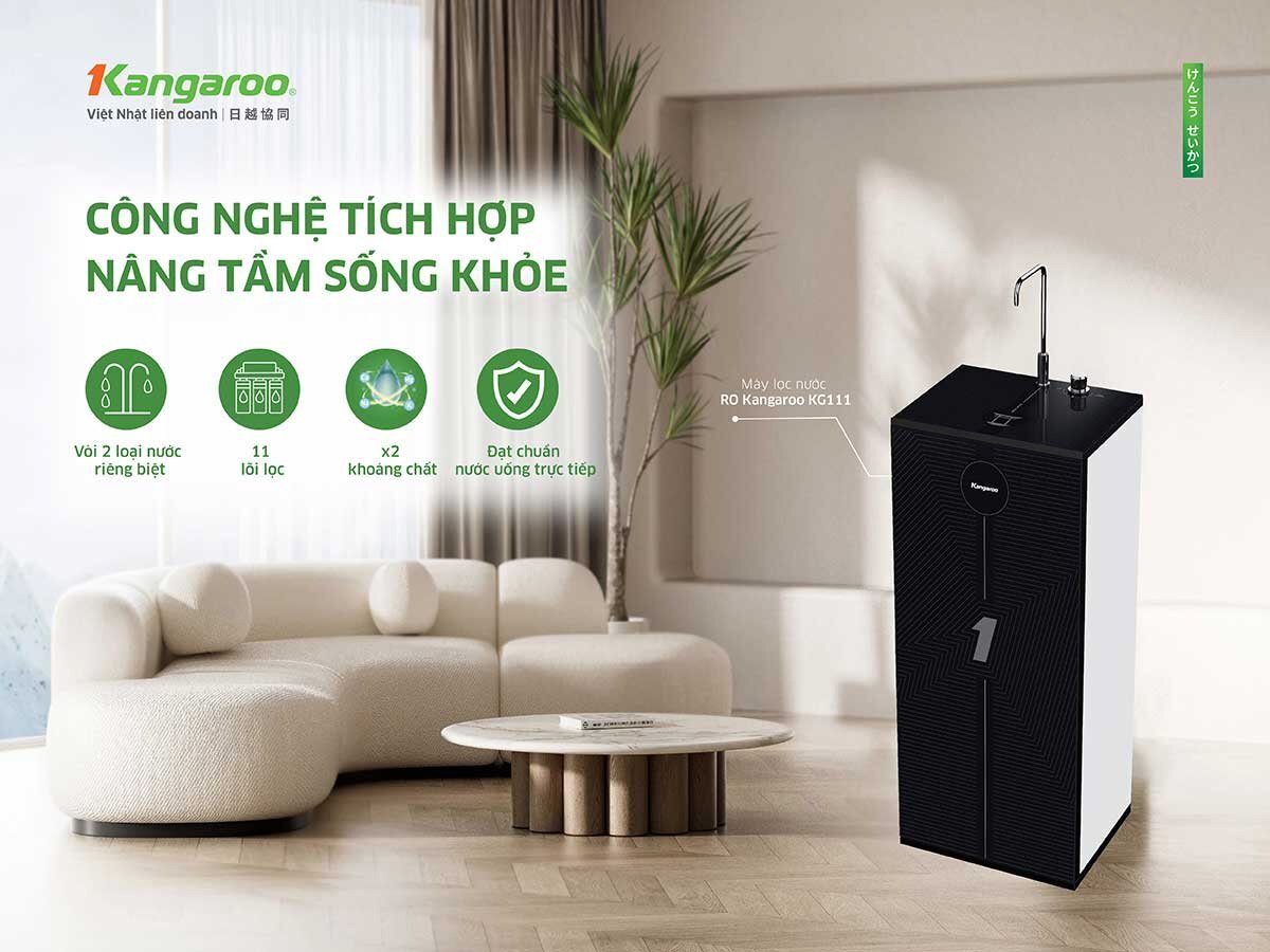 Máy lọc nước Kangaroo Hydrogen KG111 phù hợp lắp đặt ở nhiều không gian