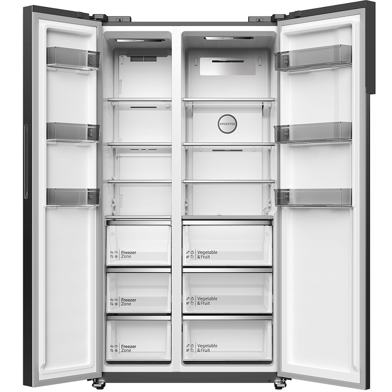 Tủ lạnh Hitachi Inverter 525 lít Side By Side HRSN9552DDXVN sử dụng hệ thống làm lạnh vòng cung (Ảnh: Hitachi).