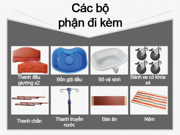 Phụ kiện của giường bệnh nhân