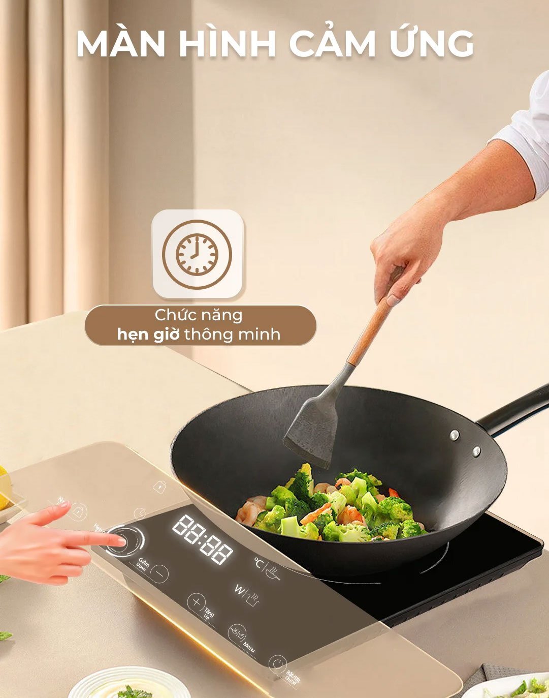 Bếp điện từ có bảng điều khiển cảm ứng Bếp điện từ