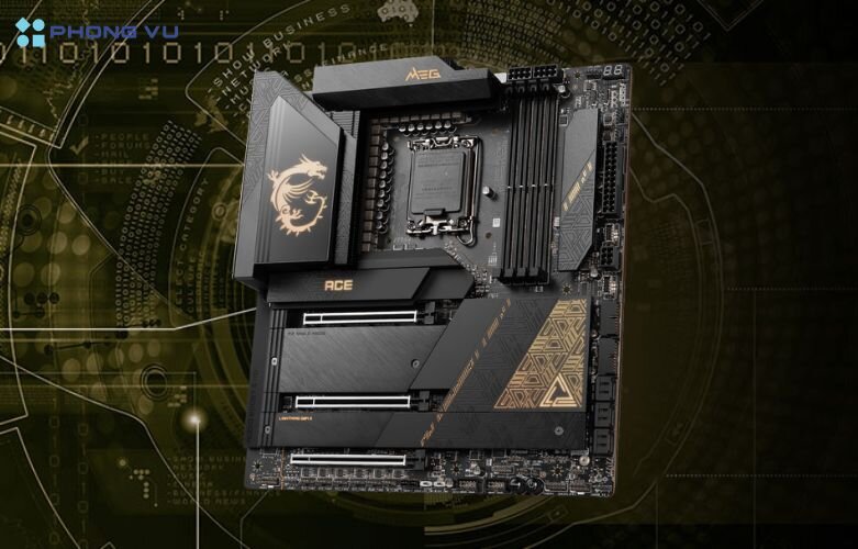 MSI MEG Z790 ACE được trang bị thiết kế VRM 24+1+2 phase với công suất 105A Smart Power Stage