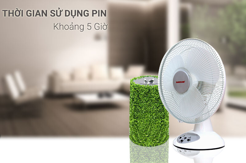 Quạt sạc điện Sunhouse SH722 Quạt sạc điện Sunhouse SH722