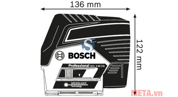 Máy cân mực laser Bosch GCL 2-50 CG tia xanh