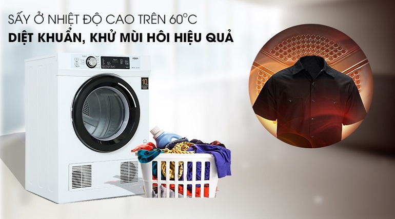 Máy sấy quần áo Aqua AQH-V700FW 7 KG 3 Máy sấy Aqua AQH-V700FW