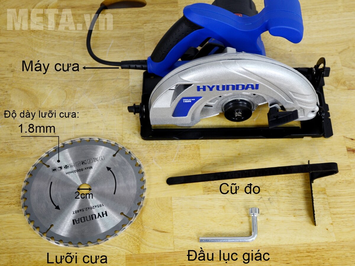 Máy cưa đĩa Hyundai HCD186 185mm