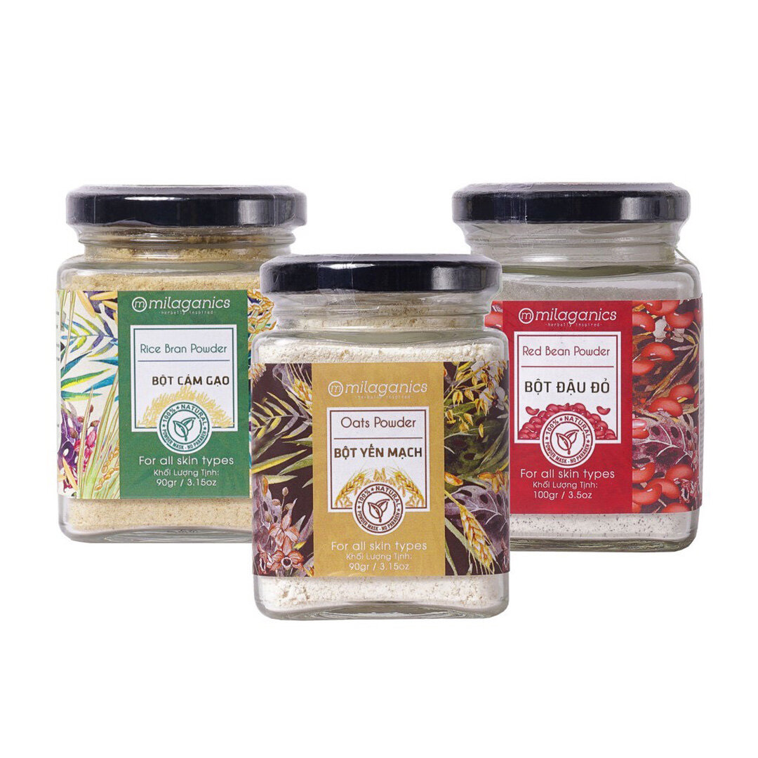 Bột Cám Gạo Milaganics Dưỡng Sáng Da