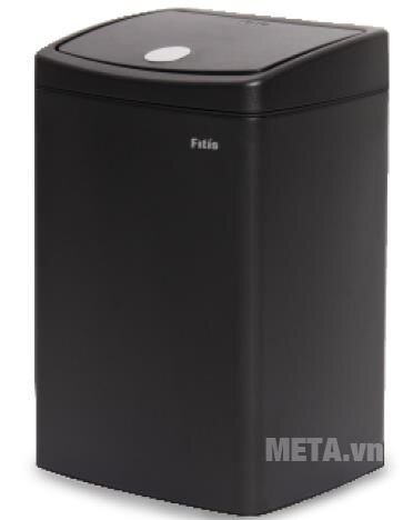 Thùng rác Inox nhấn vuông nhỏ Fitis STS1-903 - 15L (Đen)