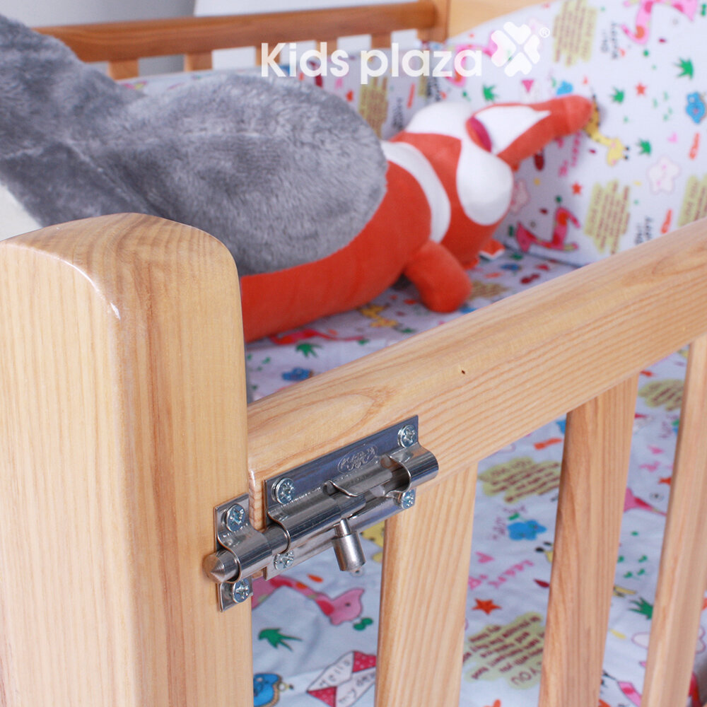  Giường cũi trẻ em 2 trong 1 gỗ sồi Mỹ