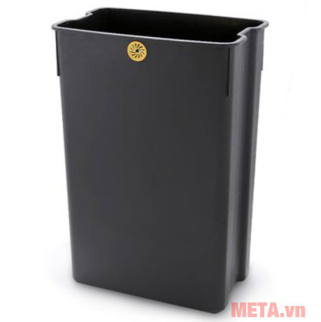 Thùng rác inox nhấn vuông lớn Fitis Mega STL2-901 - 40 lít