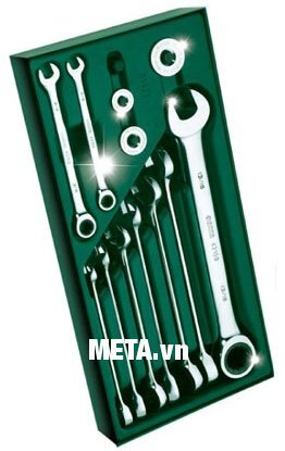 Bộ khay cờ lê tự động 2 đầu 14 chi tiết (hệ inch) Sata 09923