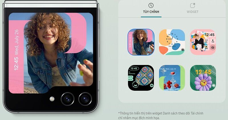 điện thoại samsung galaxy z flip5 256gb giao diện