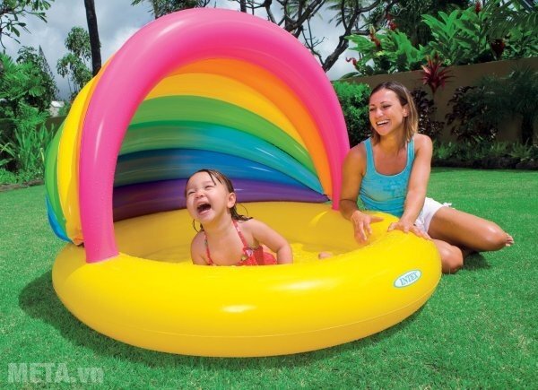 Bể bơi INTEX mái che cầu vồng 57420