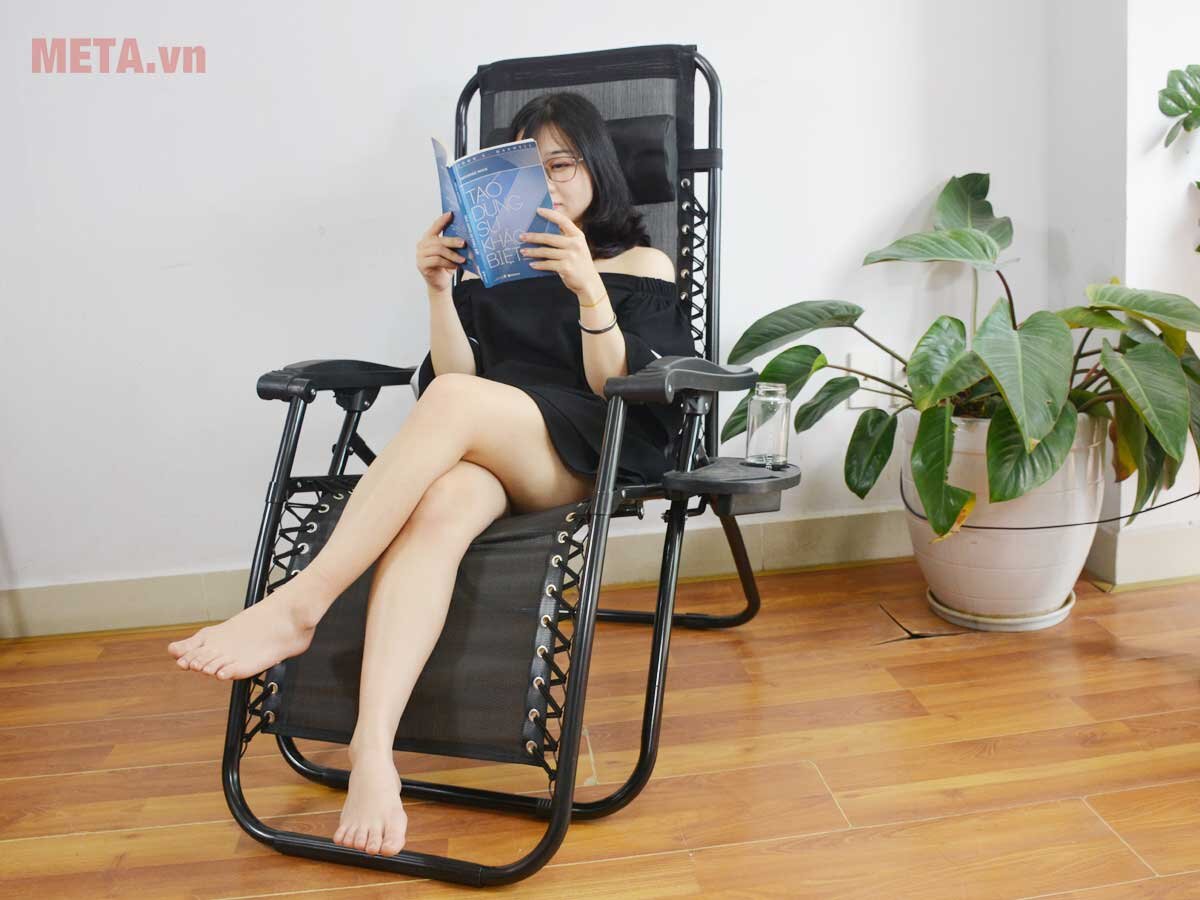 Ghế xếp có khay để ly thông minh Kachi MK-116