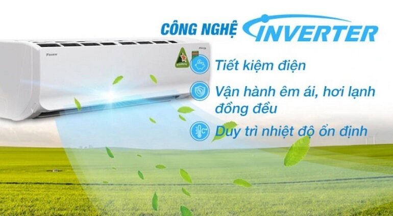 Điều hòa Daikin FTXM35XVMV/RXM35XVMV trang bị công nghệ inverter tiết kiệm điện