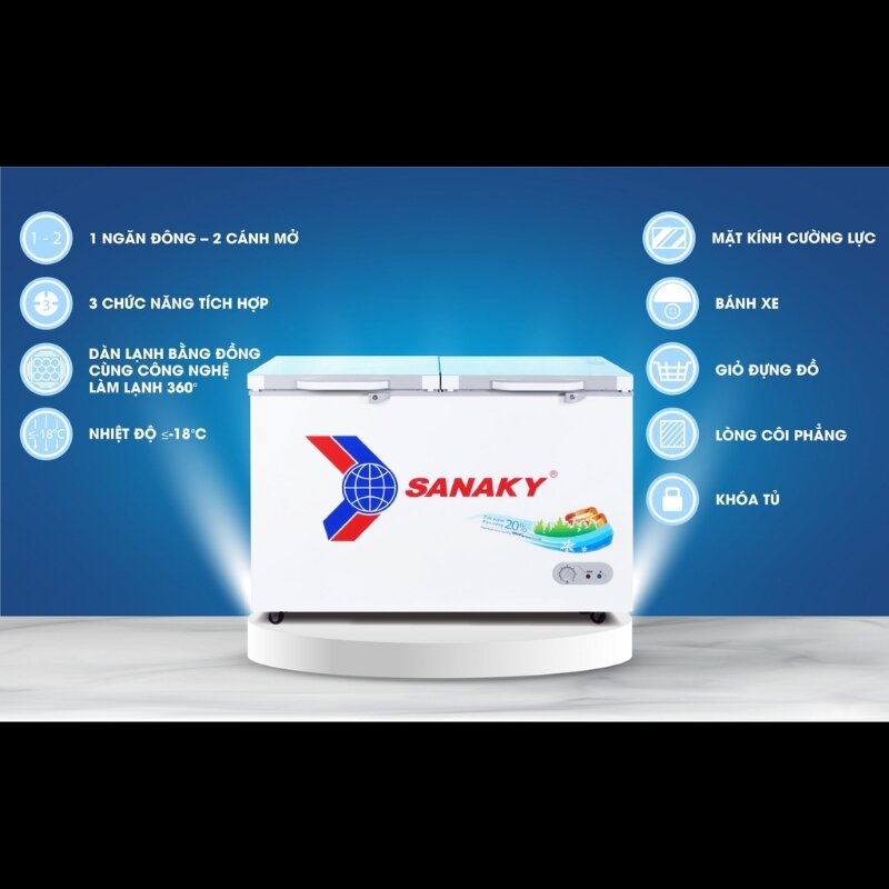 Tủ đông Sanaky 1 ngăn 400 lít VH-4099A2KD