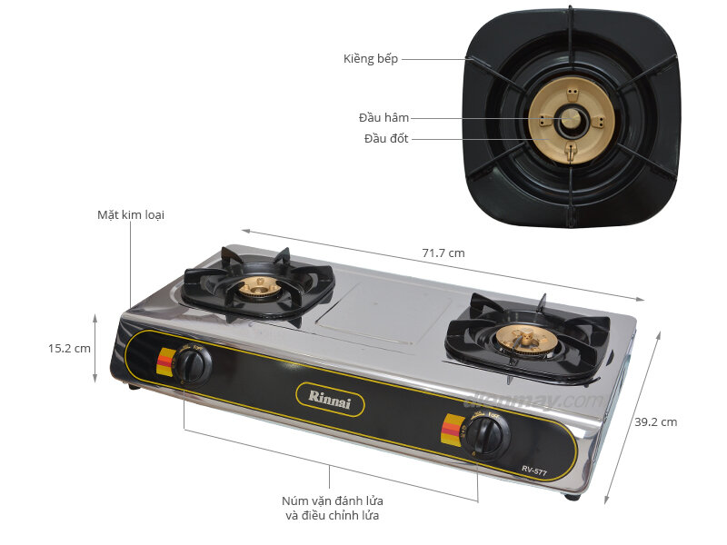 Bếp gas Rinnai RV-577(BK) Bếp gas Rinnai RV-577(BK)