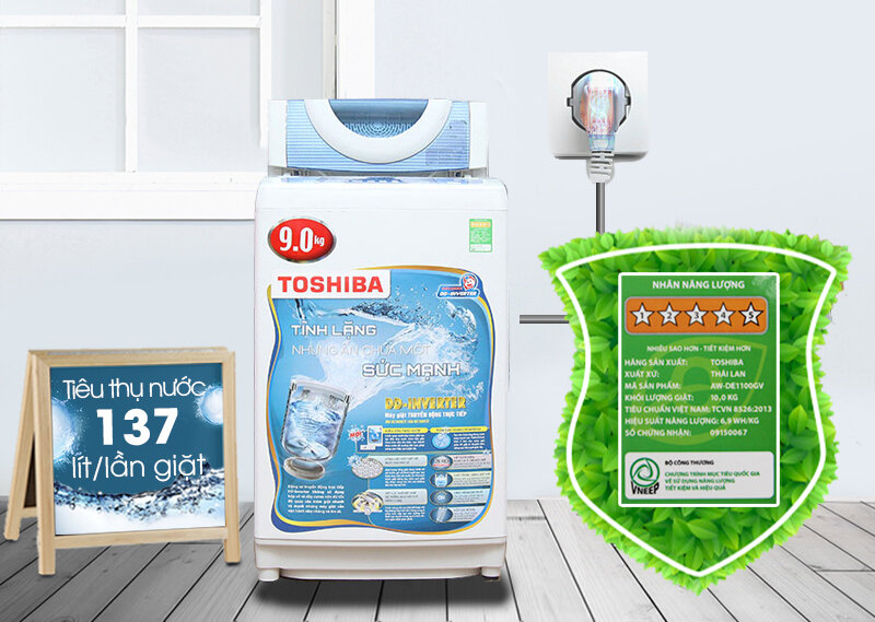 Máy giặt Toshiba inverter 9kg AW-DC1005CV Máy giặt Toshiba inverter 9kg AW-DC1005CV