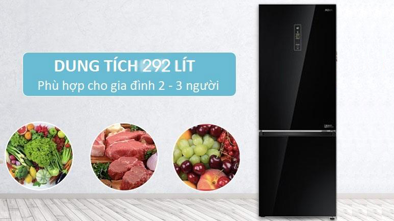 Tủ lạnh Aqua AQR-IG338EB(GB) - 292L Inverter