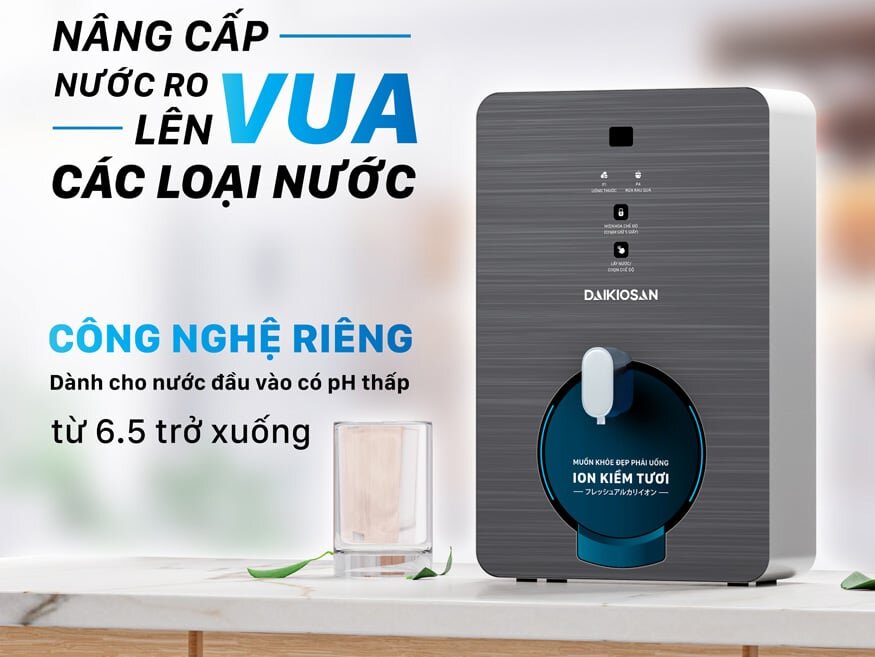 Máy biến đổi nước RO thành nước ion kiềm tươi Daikiosan DN070