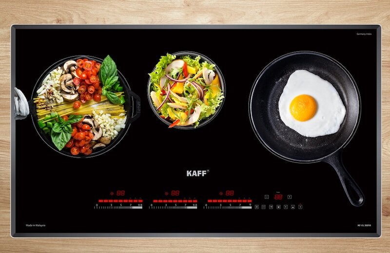Bếp từ 3 vùng nấu Kaff KF-IG3001II sở hữu thiết kế âm tinh tế