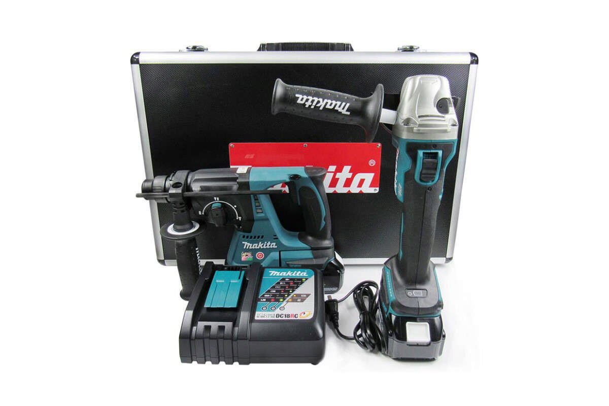Bộ máy khoan đa năng và mài pin 18V Makita DLX2161X
