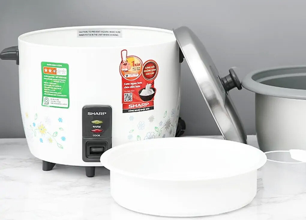 Dòng nồi cơm điện Sharp KSH-228SNV-SF 2.2 lít bằng nhựa rất bền