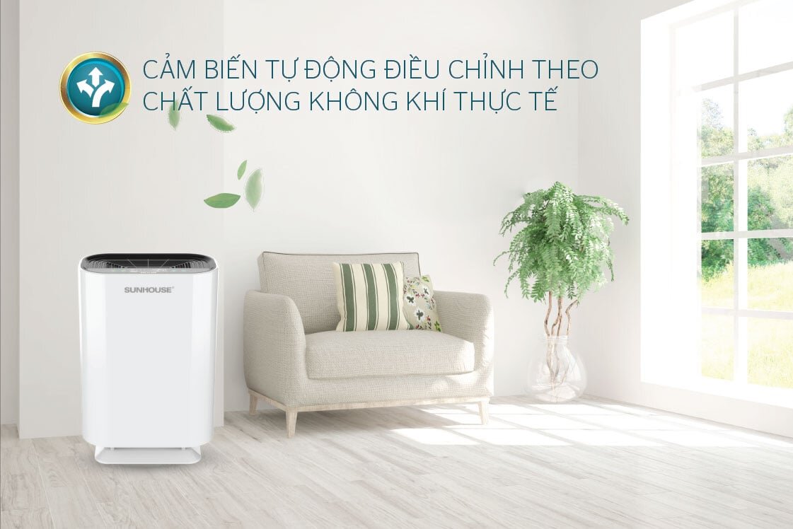 Máy lọc không khí Sunhouse SHD-20AP9718 có cảm biến điều chỉnh theo chất lượng không khí trong phòng 