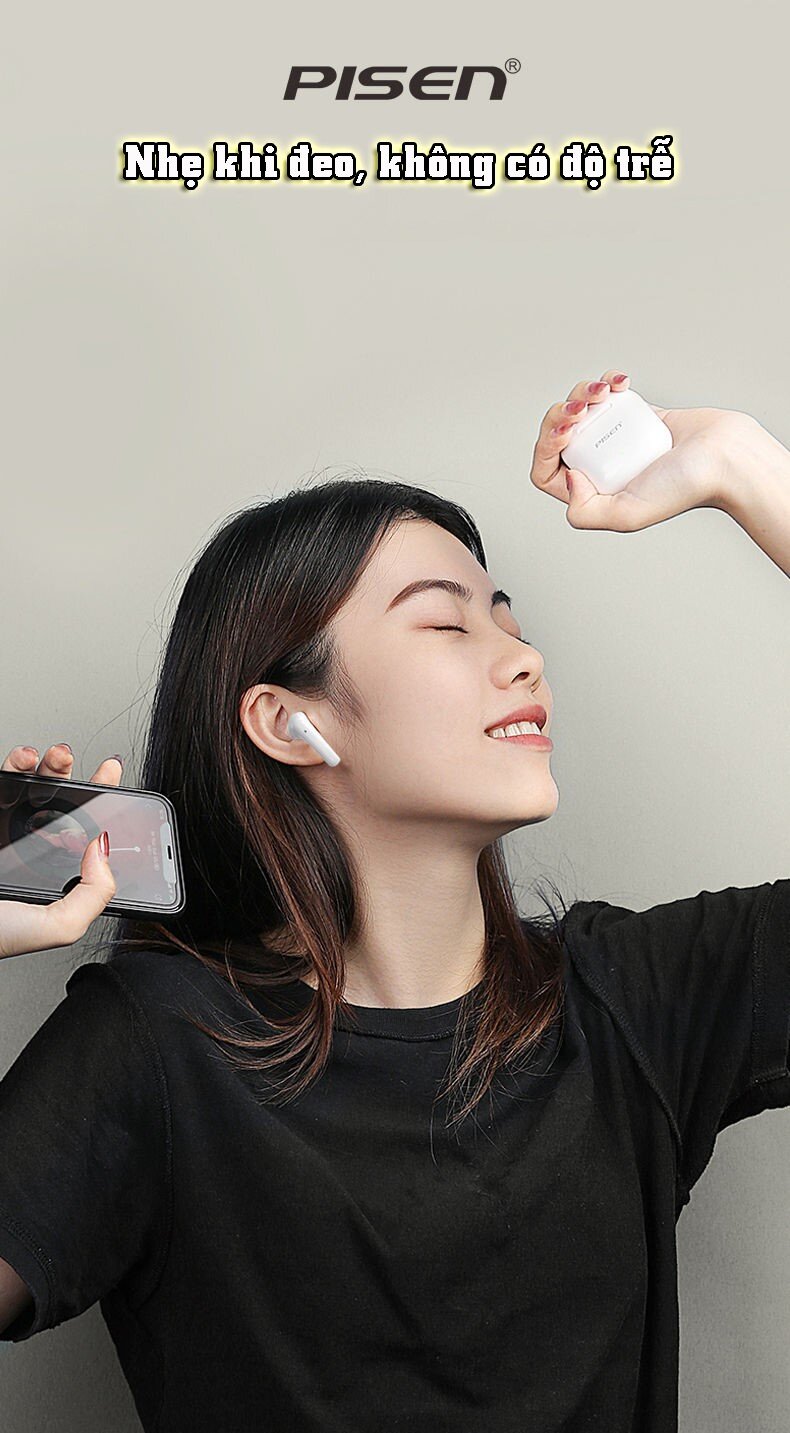 Tai nghe không dây PISEN True wireless Ai3 PA-BHD03 màu trắng