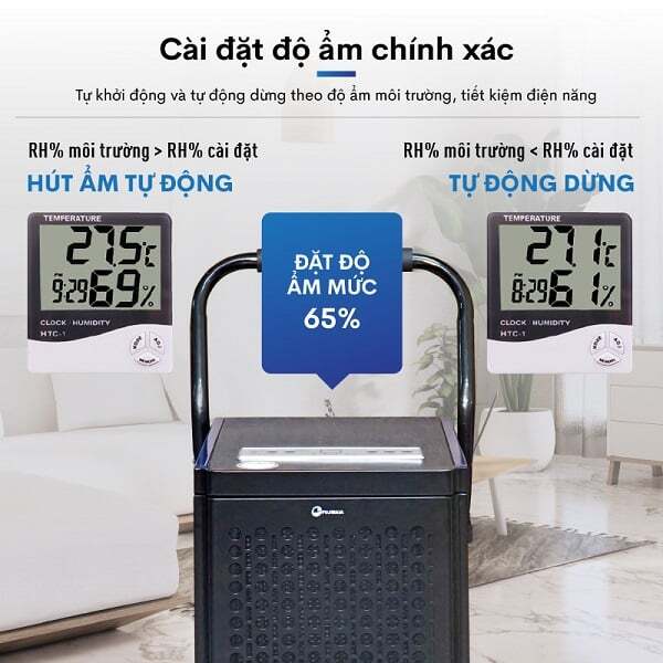 Máy cài đặt được độ ẩm Máy hút ẩm