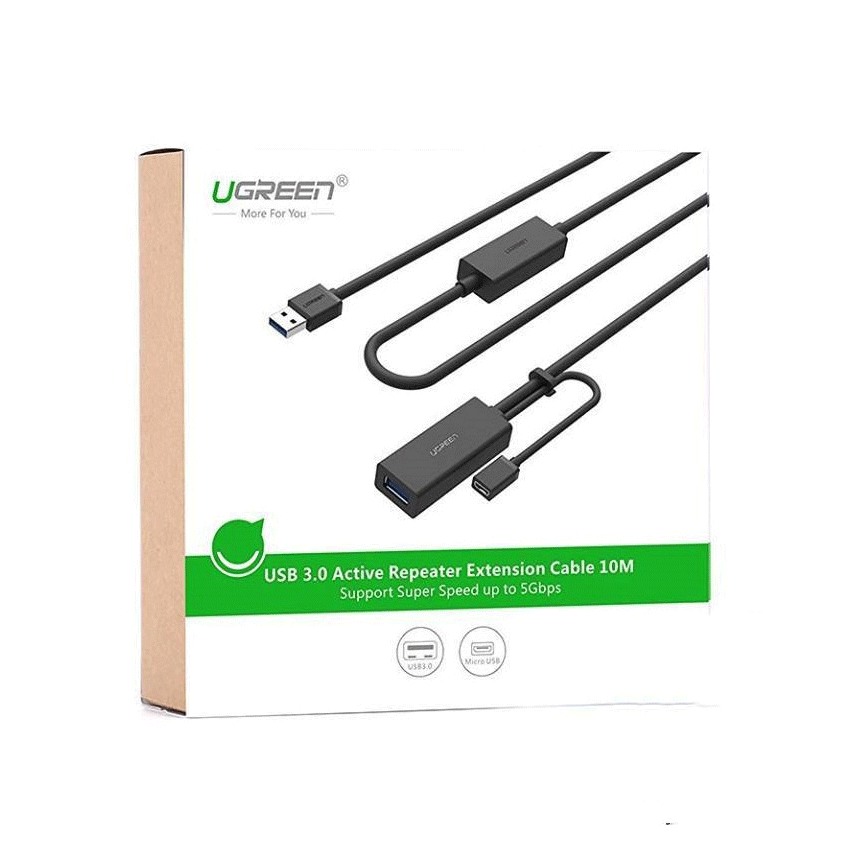 Cáp nối dài USB 3.0 10M dây dẹt Ugreen 20827