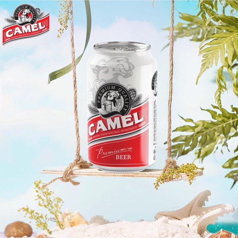 Bia Camel Premium (đỏ) thùng 24 lon 330ml