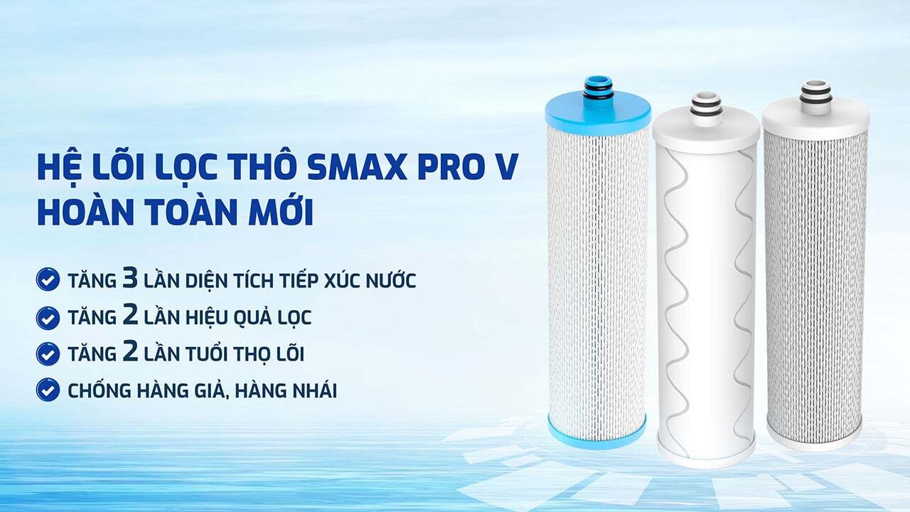Máy lọc nước RO Karofi KAQ-U03 Pro có 3 lõi lọc thô Máy lọc nước RO Karofi KAQ-U03 Pro có 3 lõi lọc thô