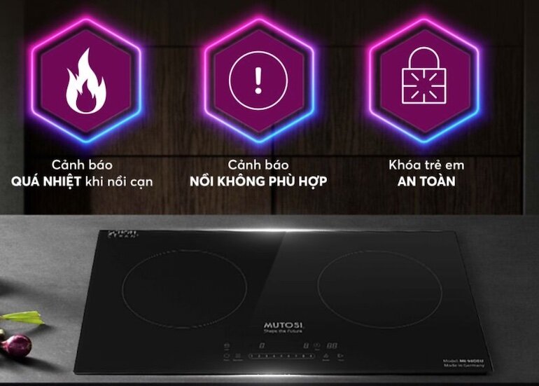 Bếp từ âm 2 vùng nấu Mutosi MI-98DEU