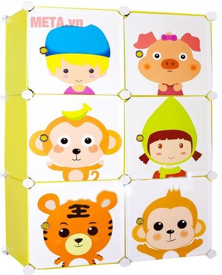 Tủ nhựa lắp ghép 6 ngăn Thanh Long TN01 Tủ nhựa lắp ghép 6 ngăn Thanh Long TN01