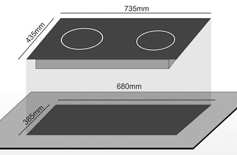 Bếp từ hồng ngoại âm 2 vùng nấu Canaval IE-2156